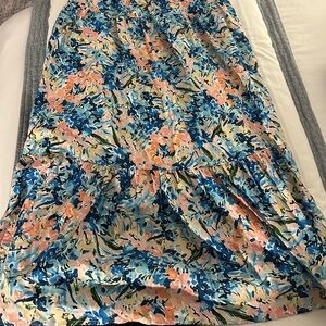 Floral Blue and Pink Women's Skirt
